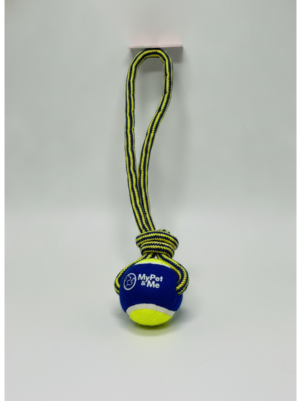 MyPet & Me Tennis Ball Rope Dog Toy – Durable Polyester and Rubber, Fun Tug and